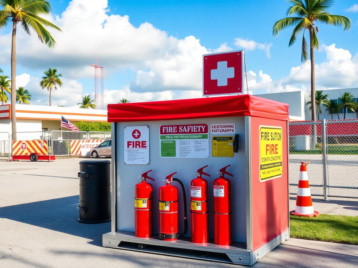 Temporary event fire protection station